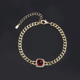 925 Silver Women's Bracelet with Zircon Gemstone for Wedding Party