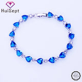 925 Silver Heart Shaped Zircon Women's Bracelet