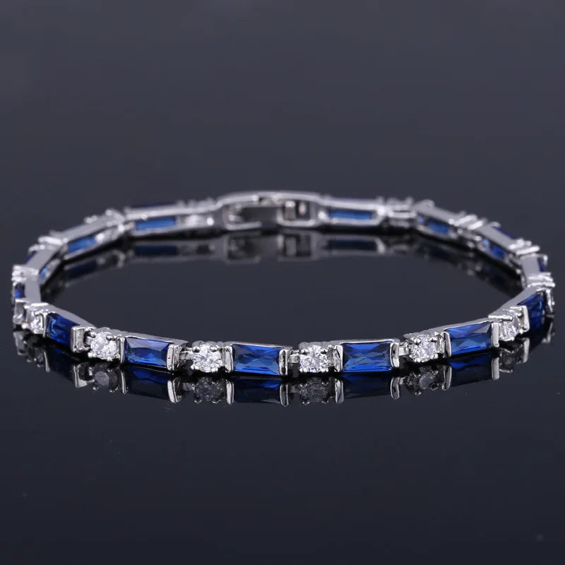 925 Silver Zircon Bracelet for Wedding Party