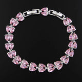 925 Silver Women Bracelet with Zircon for Wedding Engagement Birthday