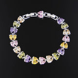 925 Silver Women Bracelet with Zircon for Wedding Engagement Birthday