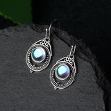 Moonstone Drop Earrings 925 Silver Jewelry for Wedding Party