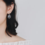 Moonstone Drop Earrings 925 Silver Jewelry for Wedding Party