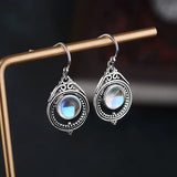 Moonstone Drop Earrings 925 Silver Jewelry for Wedding Party