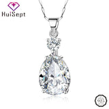925 Silver Women Necklace with Zircon Gemstone Pendant