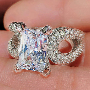 Modern Statement Engagement Party Finger-ring CZ Jewelry