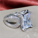 Modern Statement Engagement Party Finger-ring CZ Jewelry