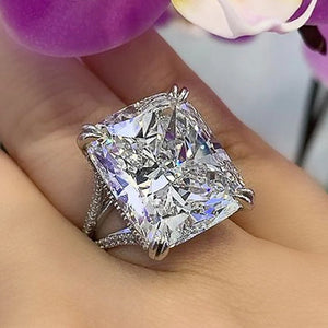 Geometric Square CZ Ring for Women