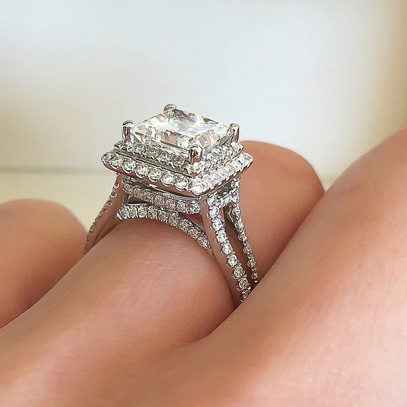 Cubic Zirconia Engagement Ring Bling Jewelry