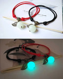 Adjustable Rope Bracelet Anklet with Luminous Bead Pendant