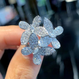 Butterfly Dazzling Women Finger Rings Wedding Party Accessories Fancy Gift