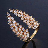Angel Wing CZ Rings Women's Fancy Jewelry