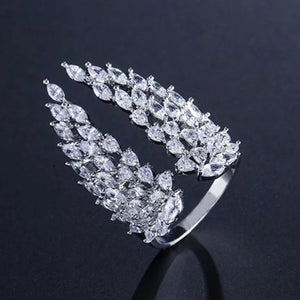 Angel Wing CZ Rings Women's Fancy Jewelry