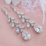 Bridal Dangle Earrings Crystal Cubic Zirconia Women's Earrings