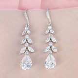 Bridal Dangle Earrings Crystal Cubic Zirconia Women's Earrings