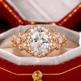 CZ Inlaid Flower Band Rings for Wedding Party