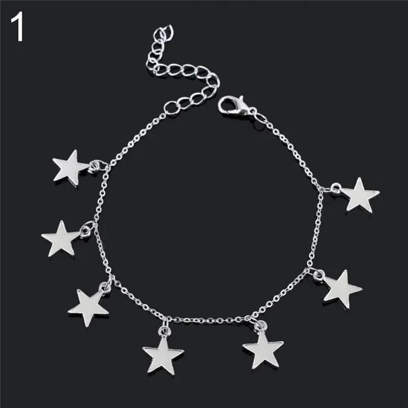Luminous Anklet Bracelet Women Love/Star/Flower Charm Ankle Chain
