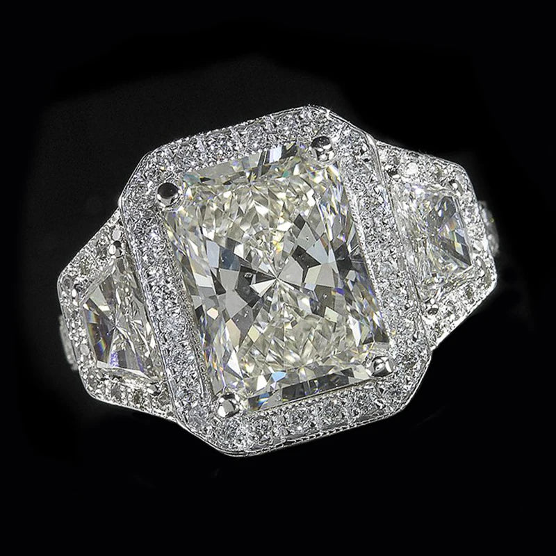 Rectangular CZ Geometric Women's Wedding Band