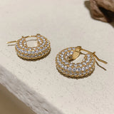 Bling CZ Stone Hoop Earrings for Women