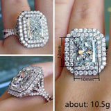 Crystal CZ Rings for Women Proposal Wedding Bands Jewelry