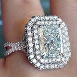 Crystal CZ Rings for Women Proposal Wedding Bands Jewelry