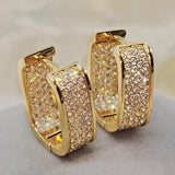 CZ Hoop Earrings for Women Silver Lady Earrings Drop Jewelry
