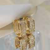 CZ Hoop Earrings for Women Silver Lady Earrings Drop Jewelry