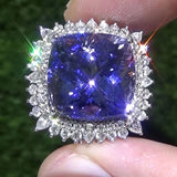 CZ Ring Women for Wedding Evening Party Lady's Ring Birthday Gift