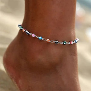 Bohemian Rainbow Anklet Bracelet Foot Jewelry Summer Accessory Gift