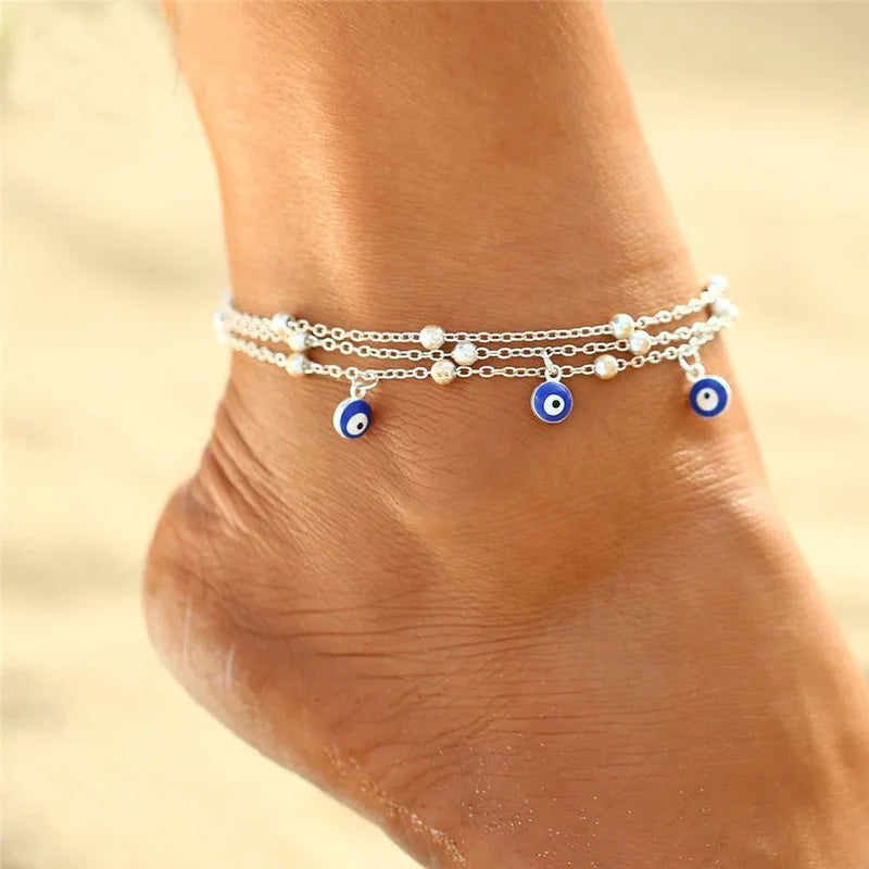 Bohemian Rainbow Anklet Bracelet Foot Jewelry Summer Accessory Gift