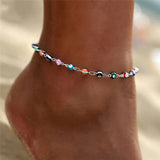 Bohemian Rainbow Anklet Bracelet Foot Jewelry Summer Accessory Gift