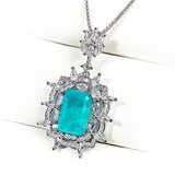 Green CZ Necklace Women Wedding Party Accessories