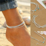Bead Rhinestone Anklets for Women - Foot Jewelry