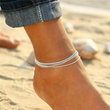 Bead Rhinestone Anklets for Women - Foot Jewelry