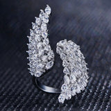 Angle Wing Women's Opening Ring for Wedding Party Girl Gift