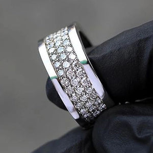 Classic Silver Wedding Rings for Women CZ Engagement Proposal Rings