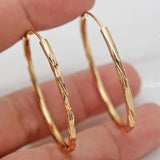 Geometric Pattern Hoop Earrings - Women's Fashion Jewelry