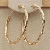 Geometric Pattern Hoop Earrings - Women's Fashion Jewelry