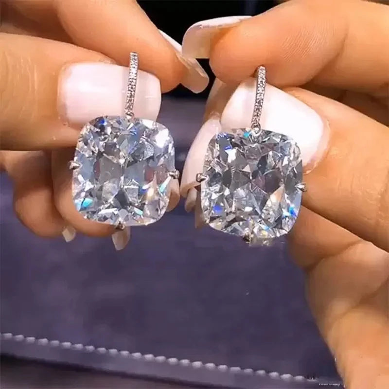 Bridal CZ Dangle Earrings Crystal Wedding Jewelry