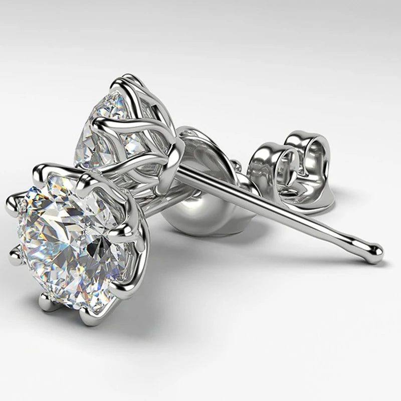 10mm Round CZ Stud Earrings for Women - Timeless Jewelry