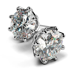 10mm Round CZ Stud Earrings for Women - Timeless Jewelry