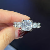 CZ Wedding Bands Bridal Rings Female Finger Jewelry