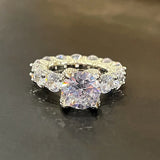 CZ Wedding Bands Bridal Rings Female Finger Jewelry