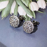 Flower Stud Earrings Cubic Zirconia Piercing Women Wedding Jewelry