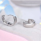 Small Circle Hoop Earrings Silver Female Loop Earring Classic Jewelry