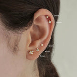 Dainty Small Flower Stud Earrings Women Small Fresh Style Delicate Girl Earrings