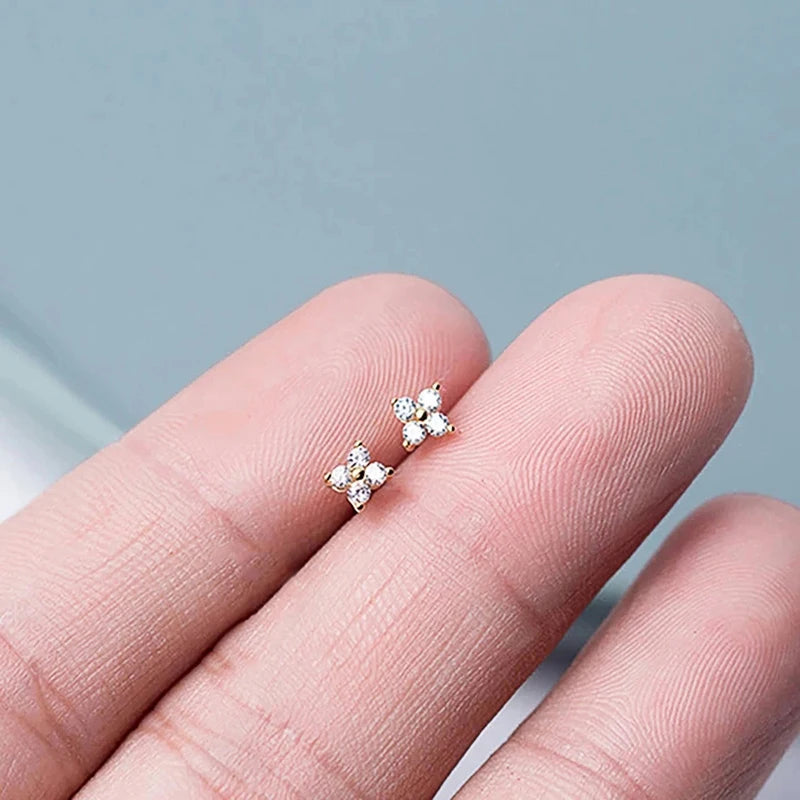 Dainty Small Flower Stud Earrings Women Small Fresh Style Delicate Girl Earrings