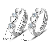 Dainty Small Hearts Women Hoop Earring Low-key Daily Accessories Love Jewelry