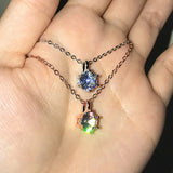 6 Prong Crystal Zircon Pendant Necklace High Wedding Accessories