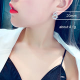 Crystal Zircon Shape 8 Women Stud Earrings Wedding Party